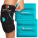 PhysioNatural Ice Pack for Knee Pain Relief Reusable Gel Ice Wrap for Leg Injuries Swelling Knee Replacement Surgery Cold Compress Therapy for Arthritis Meniscus Tear and ACL