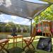 10x10 ft Dog Kennel Shade Cover with 90% Sunblock - Outdoor Pet Crate Mesh Tarp + 12 Bungee Cords - Buy Online on GoSupps.com