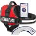 Service Dog Harness with Hook and Loop Straps and Handle | Available in 7 Sizes from XXS to XXL | Vest Features Reflective Patch and Comfortable Mesh Design Small, Fits Girth 22.5-26" Red