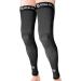 Vital Salveo Recovery Compression Sports Full Leg Sleeve Thigh Calf Long Knee Support Basketball Dark Grey (1 Pair) Large Grey Large (Pack of 2)