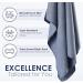 Buy Microfiber Hair Towel Wrap for Women - Large Rectangle (27x40") - Anti-Frizz Elastic Band for Long Curly Thick Hair - Grey with Reusable Carry Bag - Fast International Shipping - Buy Online on GoSupps.com