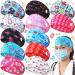 Jexine 12 Pieces Nurse Headbands with Buttons for Mask Non Slip Nursing Headbands Wide Headbands for Women Elastic Ear Protection Headband Hair Bands for Nurse's Day Gift Spa Yoga Sports Workout