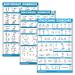 Palace Learning 3-pack: Bodyweight Workout Poster Band 1 & 2 + Stretching Exercises Poster Set-Set with 3 Workout diagrams (laminated 45.7 x 61 cm) laminated 18 "X 24"