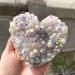 Room Decoration Gemstones for Decoration Natural Rainbow Aura Cluster Hearts Raw Crystal Cluster Heart Shape for Decoration Aura Crystal (Size : 550-600g)