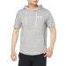 Under Armour Men's Rival Terry Short-Sleeve Hoodie Onyx White (112)/Cruise Gold Medium