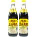 Heng Shun - Set of 2 Chinkiang Vinegar Black Vinegar in a 550ml Glass Bottle - Traditional Chinese Rice Vinegar (Black) Ideal
