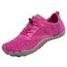 SAGUARO Unisex Barefoot Shoes Breathable Lightweight Fitness Shoes Wide Toe Box 39 EU Knitting Rose Red