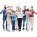 100 Pcs Multicolor Adult Face Masks - 3 Layers Filter, Non-Woven Disposable Masks - Anti Dust, Breathable Design with Ear Loops - Pack of 100 - Buy Online on GoSupps.com