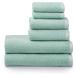 Welhome Franklin Premium 6 Piece Towel Set Aqua | 600 GSM 100% Cotton | Textured Bath Linen Set for Bathroom | Hotel & Spa Quality Towels | Soft & Absorbent - Buy Online on GoSupps.com
