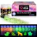 Glow in The Dark Glitter, LET'S RESIN 12 Colors Luminous Chunky Glitter, 0.42oz/Bottle High Luminance Cosmetic Grade Glitter, Chunky Glitter for Resin, Nail, Cosmetic, Skin, Slime, Tumblers, Halloween blue