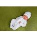L'Ovedbaby Girls' Organic Snap Footie - Size 3-6 Months (White) - Buy Online on GoSupps.com