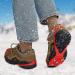 2 Pairs Red Non Slip Ice Cleats for Men and Women - Snow Traction Cleats Crampons for Walking and Running on Snow and Ice - Buy Online on GoSupps.com