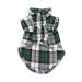 YAODHAOD Dog Plaid Shirt Pet Fashion Plaid Shirt Pet Dog Clothes Cat Plaid Clothes Shirt Soft and Comfortable (green S)