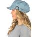 MIRMARU Women's Lightweight Vintage Newsboy Cap Cabbie Hat - Denim Blue - Buy Online on GoSupps.com