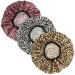 3 Pack Shower Caps for Women - Reusable Hair Caps for Short & Long Hair, Leopard Print Designs - Buy Online on GoSupps.com