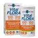 Vital Planet - Vital Flora Advanced Probiotic 100 Billion CFU 100 Diverse Strains 10 Organic Prebiotics Immune Support Digestive Health Shelf Stable Probiotics for Women and Men 30 Capsules