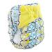 Bl mchen All-in-One Bamboo OneSize Cloth Diaper Snap Fasteners (3.5-15kg) Geometric Design Brick