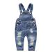 KIDSCOOL SPACE Baby Boy Girl Jean Overalls Toddler Ripped Denim Cute Workwear 3-4 Years Blue-1991