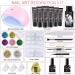 Cooserry Poly Gel Nail Kit with Lamp - 6 Colors Builder Gel Extension Nails Set with Nail Tips, Slip Solution, LED Lamp - Dual Forms Starter Kit with Nail Foil Glitter for Art Designs - Buy Online on GoSupps.com