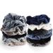 Belle Vous 12 PCS Velvet Hair Ties - Soft Scrunchies for All Hair Types - Colorful Rubber Bands for Women - Blue & Gray - Buy Online on GoSupps.com