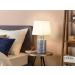 Marcelin Blue & White Porcelain Vase-Shaped Table Lamp with Cone Fabric Shade - Elegant Home Lighting - Buy Online on GoSupps.com