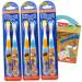 Kali Dreams Blippi 6-Pack Toothbrush Bundle Kids Soft Toothbrush Set Blippi Bathroom Dental Care with Highlights Grab and Go Activity Book (Blippi Toothbrush Set)