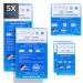 Alerion cooling pads for children & adults 5 Set with 4 different sizes - cooling pack cooling pack with gel - Coolpack - wisdom tooth cooling compress - cold warm compress - made in Germany set 5 partially