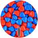 1kg Chocolate Cherries Dragees Mix - Red-Blue Gloss for Weddings & Events | Ideal Alternative to Chocolate Drages & Candy Bar Sweets - Buy Online on GoSupps.com