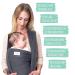 Mammacita Midwife Baby Carrier Sling - Oeko-Tex Elastic Newborn Sling (0-15kg) - 5m Long Dark Gray with Bag & Instructions - Buy Online on GoSupps.com
