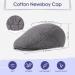 3-Piece Soft Stretch Men's Newsboy Hat Set - Black, Dark Grey, Light Grey - Buy Online on GoSupps.com