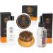 Brubaker 7-pc Beard Care Gift Set - Shampoo Conditioner Oil Balm & Shears for Men's Beard Growth | Perfect Gift for Dad & Loved Ones - Buy Online on GoSupps.com