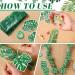 Kisston Graduation Candy Lei Making Kit Hawaiian Candy Lei Kit Includes 12 Pcs Candy Lei Bags 3 Rolls Ribbon 24 Pcs Cards (Green Palm Leaf) Palm Leaf Green - Buy Online on GoSupps.com