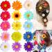 15Pcs Flower Hair Clips Multi-Colored 1.5 Daisy Flower Hairpins Alligator Clips for Women Girls Wedding Hair Accessories Beach Vacation Hair Decor and DIY Project Mix Colors