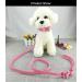 Newtensina Fashion Dog Collar and Lead with Bow Tie Bling Puppy Collar Leash with Bow for Dog - Pink - XS XS Pink - Buy Online on GoSupps.com