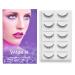 VANREAL Mink Lashes Fluffy 3D False Eyelashes 10mm Cat Eye Wispy Lashes Look Like Extensions D Curl Lash Clusters 5 Pairs Pack V-07
