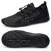 vibdiv Men's Water Shoes - Quick Drying Outdoor Lightweight Sports Aqua Shoes 11.5 All Black-121