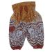 Lofbaz Children Hippy Thai Harem Aladdin Pirate Kids Pants Bohemian Baggy Colorful 6-9 Months Rose Flower Brown