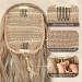 FLUFYMOOZ 26 Inch Drawstring Ponytail Extension - Long Curly Wavy Hairpiece for Women, Deep Brown with Dirty Blonde - Natural Synthetic Hair - Buy Online on GoSupps.com