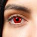 Contact lenses colored without strength red |Colored red crazy annual lenses Anime |Soft lenses |2 pieces of color lenses + lentil containers |Carnival |Halloween |Cosplay |Charmiga Devil Red Red (red)