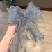 Duories Big Haircroopy Hair Clips for Girls & Women - Elegant Organza Bail Hair Accessories in Blue - Buy Online on GoSupps.com