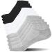 Cozi Foot 10 Pairs Women Ankle Socks Athletic Soft Low Cut Socks 5-8 C03-black/White/Gray
