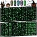 14 Sheets Halloween Nail Art Stickers Decals, EBANKU Luminous Halloween Nail Decals Self-Adhesive Glow in Dark Nail Stickers Pumpkin Bat Ghost Designs DIY Nail Art Decoration for Women Girls