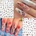 Watercolor Floral and Abstract Nail Stickers - 6 Sheets of Self-adhesive Nail Decals for Women - Flower, Butterfly, and Lady Face Designs - Buy Online on GoSupps.com
