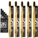 Bamboo toothbrush pack of 5 premium brushes organic - ecological sustainable BPA free vegan. Natural and recyclable toothbrushes.