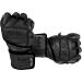 Elite Leather Gym Gloves with 2 Wide Wrist Wraps - Black X-Large - Buy Online on GoSupps.com