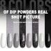8 Colors Dip Powder Nail Set - Classic Black White & Gray Collection | DIY Glitter Pastel Nail Kit for Women | No Nail Lamp Required - Buy Online on GoSupps.com