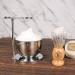 Eravor Luxurious 3-in-1 Stainless Steel Shaving Brush Set - Perfect Gift for Men Fathers & Husbands - Premium Synthetic Hair & Soap Shell - Buy Online on GoSupps.com