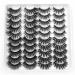 IFLOVEDEKD 20 Pairs Long Lashes Mink 4 Styles Reusable Strip Lashes 100% Handmade 3D Fake Lashes Fluffy False Eyelashes Thick Eyelashes Dramatic Fake Eye Lashes Pack Soft Strip Lashes Multipack