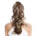 WIG ME UP - MKB-30-V-14 hairpiece braid ponytail long wavy slightly curly light brown 45 cm