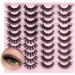 Fluffy Lashes False Eyelashes 20 Pairs Wispy Eyelashes D Curl Lashes 6D Volume Lashes Natural Look 4 Styles Mixed Strip Fake Eye Lashes Pack by GVEFETIEE A- Fluffy - Buy Online on GoSupps.com